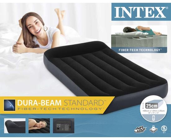 64146 Надувной матрас Pillow Rest Classic Fiber-Tech, 99 х 191 х 25 см, c встроенным насосом, фото , изображение 4