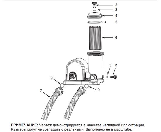 28634 Картриджный фильтр для бассейна Intex, фото , изображение 5