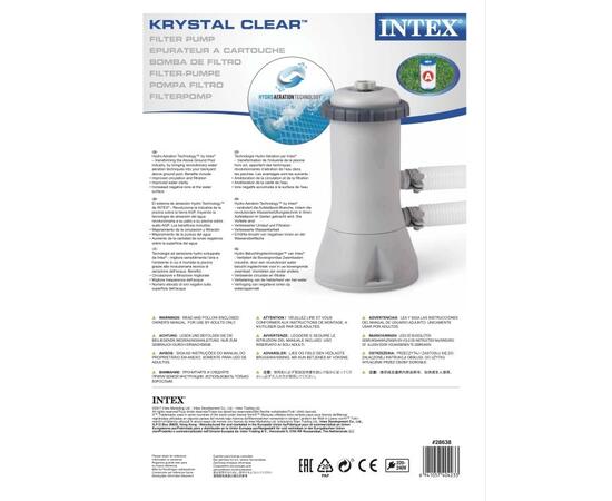 28638 Насос-фильтр для бассейна Intex, 220-240V, 3785 л/ч, фото , изображение 3