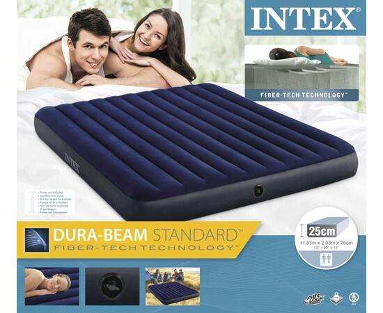 64755 Надувной матрас Classic Downy Airbed Fiber-tech, 183х203х25см, фото , изображение 4
