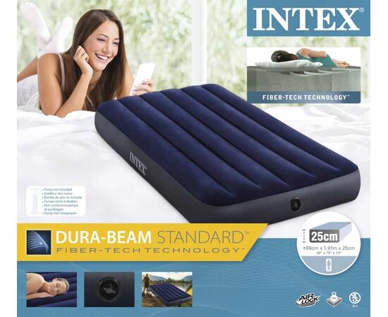 64757 Надувной матрас Classic Downy Airbed Fiber-tech, 99х191х25см, фото , изображение 4