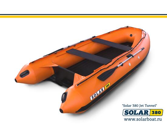 Лодка надувная моторная solar-380 JET тоннель (оранжевый), фото 