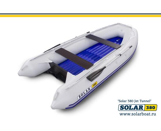 Лодка надувная моторная solar-380 JET тоннель (Светло-серый), фото , изображение 2