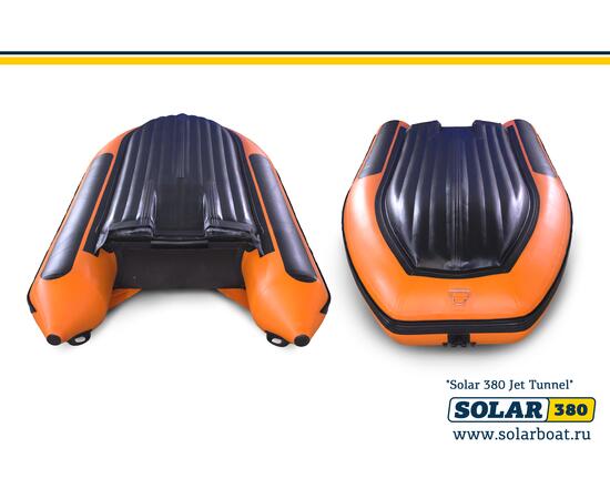 Лодка надувная моторная solar-380 JET тоннель (оранжевый), фото , изображение 4