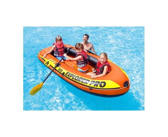 58358 Лодка Explorer Pro 300, 3 местная, 244 х 117 х 36 см, вёсла, ручной насос, до 200 кг, фото , изображение 4