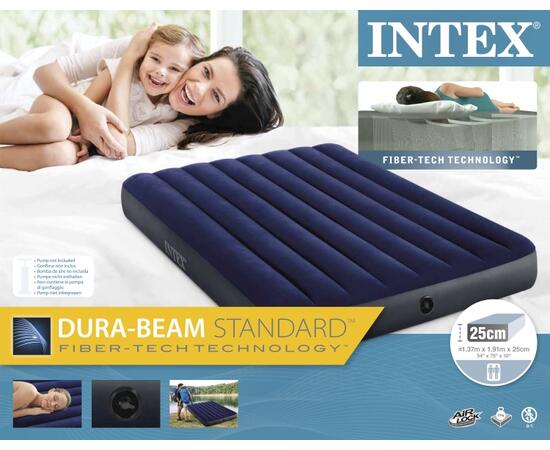 64758 Надувной матрас Classic Downy Airbed Fiber-tech, 137х191х25см, фото , изображение 2