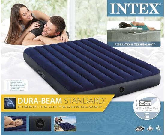 64759 Надувной матрас Classic Downy Airbed Fiber-tech, 152х203х25см, фото , изображение 4