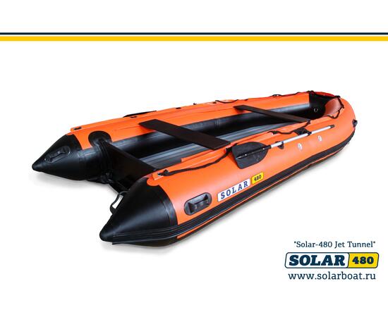 Лодка надувная моторная solar-480 JET тоннель (Оранжевый), фото 