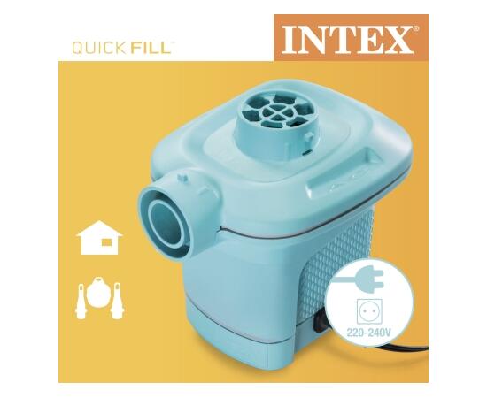 58640 Насос электрический Intex Quick-Fill 220В от бытовой сети, 3 насадки в комплекте, фото , изображение 2