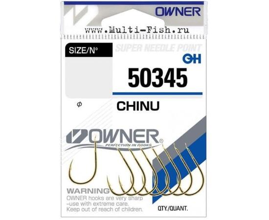 Крючок OWNER Chinu gold №2 9шт, Размер: №2, Количество: 9 шт., фото 