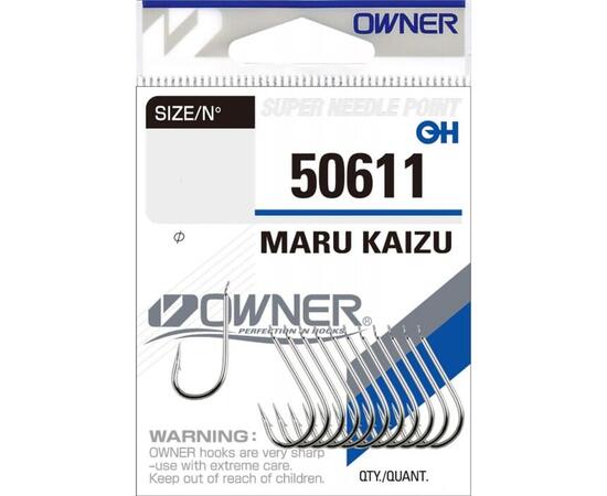 Крючок OWNER  Maru Kaizu nickel №1 10шт, Размер: №1, фото 