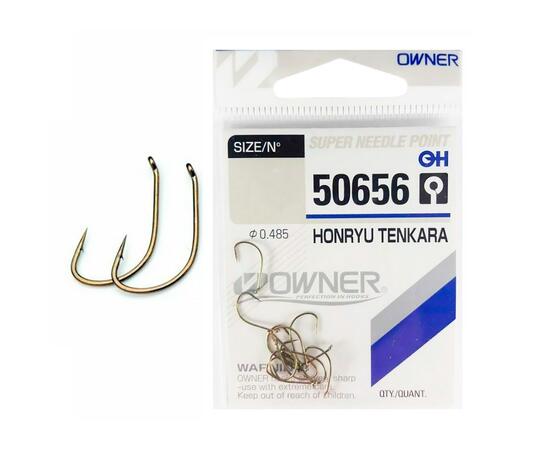 Крючок OWNER Honryu Tenkara brown №8 12шт, Размер: №8, Количество: 12 шт., фото 
