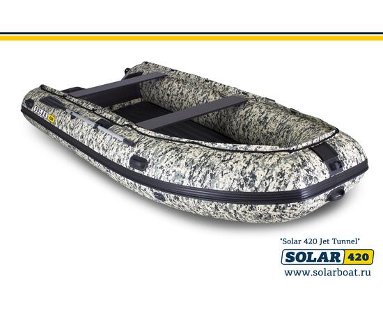 Лодка надувная моторная solar-420 JET тоннель (Пиксель), фото , изображение 2