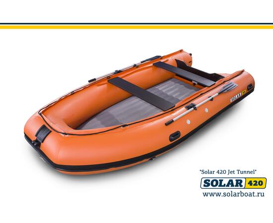 Лодка надувная моторная solar-420 JET тоннель (Оранжевый), фото , изображение 3