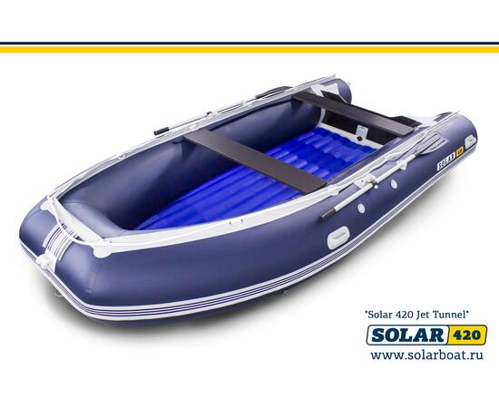 Лодка надувная моторная solar-420 JET тоннель (Синий), фото , изображение 3