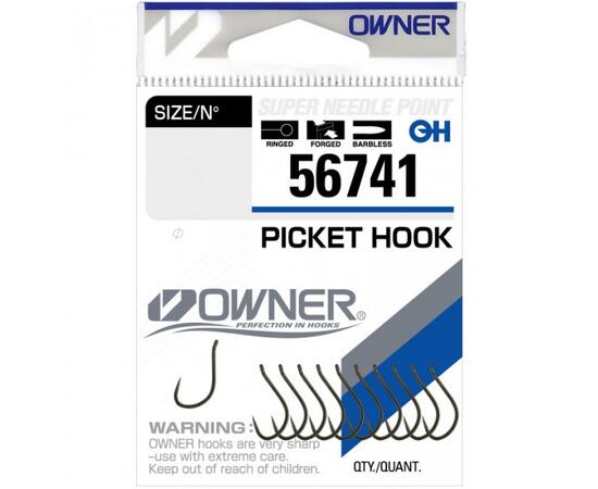 Крючок OWNER Picket Hook brown №12 12шт, Размер: №12, Количество: 12, фото 
