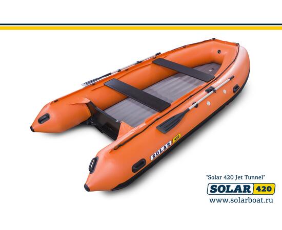 Лодка надувная моторная solar-420 JET тоннель (Оранжевый), фото , изображение 4