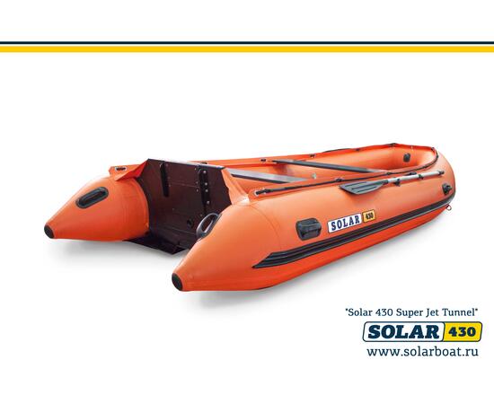 Лодка надувная моторная solar-430 Супер JET тоннель (Оранжевый), фото , изображение 5