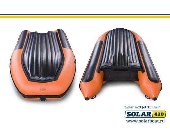 Лодка надувная моторная solar-420 JET тоннель (Оранжевый), фото , изображение 2