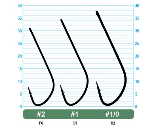 Крючок OWNER Saber Hook BC №1 10шт, Цвет: BC, Размер: №1, Количество: 10, фото , изображение 2