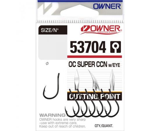 Крючок OWNER Cut Super CCN w/eye BC №4 7шт, Размер: №4, Количество: 7 шт., фото 