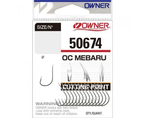 Крючок OWNER Cut Mebaru nickel №3 15шт, Размер: №3, Количество: 15 шт., фото 