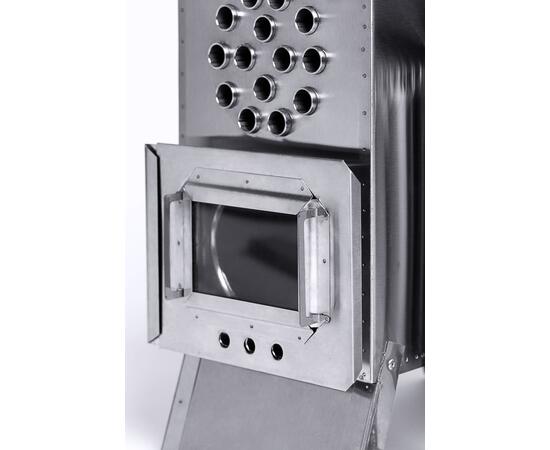 Теплообменник дровяной для палатки "Вектор-ВД" 400х200х380 (нерж.сталь) с вентилятором, фото , изображение 6