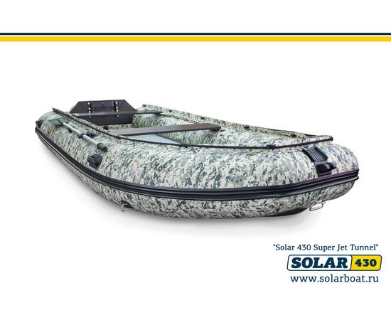 Лодка надувная моторная solar-430 Супер JET тоннель (Пиксель), фото , изображение 3
