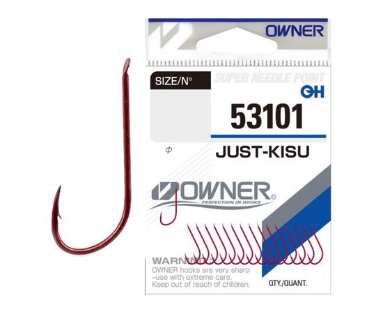 Крючок OWNER Just Kisu red №10 15шт, Цвет: Red, Размер: №10, Количество: 15, фото 
