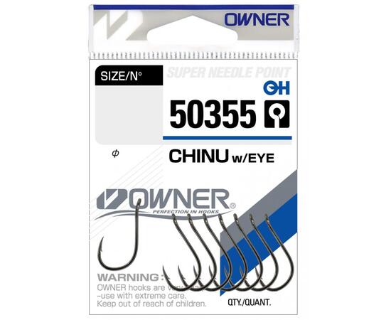 Крючок OWNER Chinu w/eye BC №3 10шт, Размер: №3, Количество: 10 шт., фото 