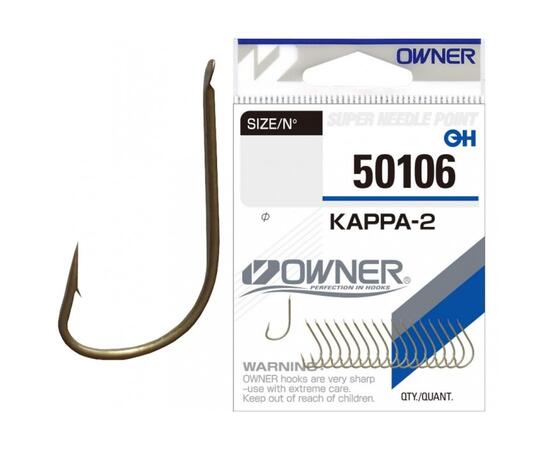 Крючок OWNER Kappa-2 brown №18 18шт, Цвет: Brown, Размер: №18, Количество: 18, фото 