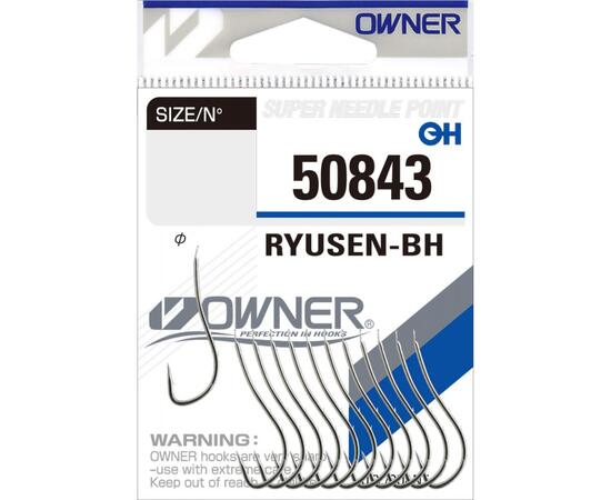 Крючок OWNER Ryusen BH nickel №12 16шт, Цвет: nickel, Размер: №12, Количество: 16, фото 