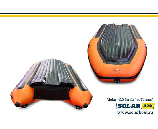 Лодка надувная моторная solar-420 Стрела JET тоннель (Оранжевый ), фото , изображение 3