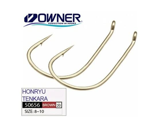 Крючок OWNER Honryu Tenkara brown №10 13шт, Размер: №10, Количество: 13 шт., фото , изображение 2