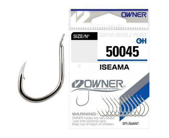 Крючок OWNER Iseama nickel №12 15шт, Размер: №12, Количество: 15, фото 