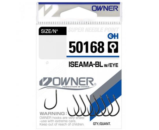 Крючок OWNER Iseama BL  w/eye BC №14 8шт, Размер: №14, Количество: 8 шт., фото 