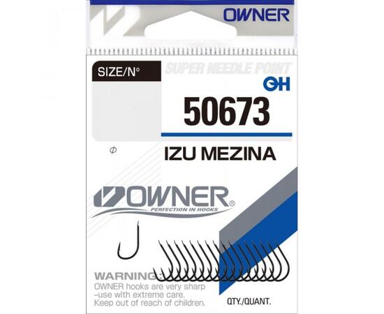 Крючок OWNER Izu Mezina black №5 15шт, Цвет: Black, Размер: №5, Количество: 15, фото 