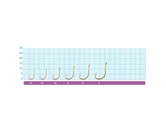 Крючок OWNER Pin Hook gold №12 11шт, Размер: №12, Количество: 11, фото , изображение 2