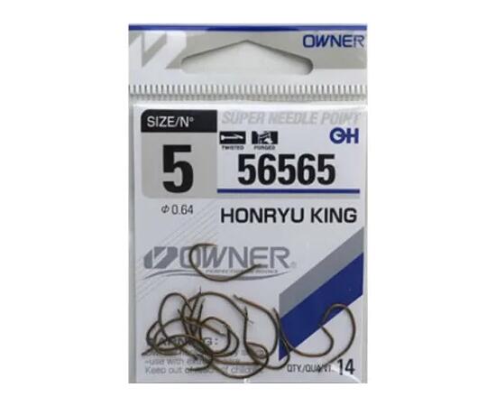 Крючок OWNER Honryu King dark brown №3 12шт, Размер: №3, Количество: 12 шт., фото 