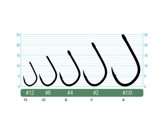 Крючок OWNER Carp Iseama X w/eye BC №1 6шт, Размер: №1, Количество: 6, фото , изображение 2