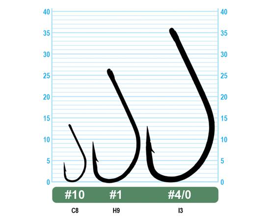 Крючок OWNER Yamajin w/eye BC №1 8шт, Цвет: BC, Размер: №1, Количество: 8, фото , изображение 2