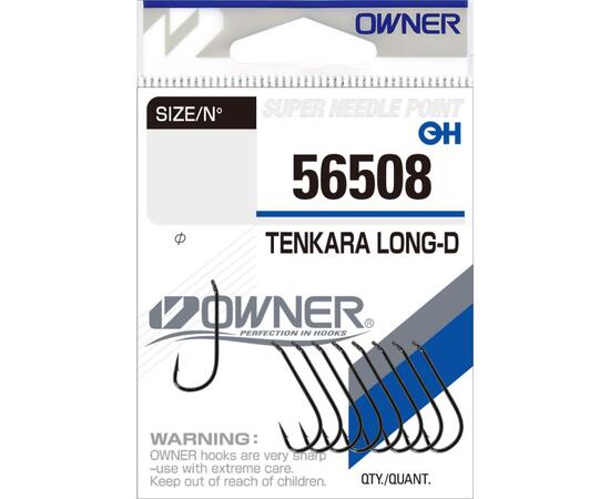 Крючок OWNER Tenkara Long-D №8 9шт, Размер: №8, Количество: 9, фото 