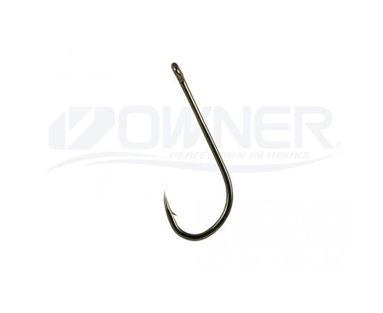 Крючок OWNER Tenkara Straight w/eye brown №8 10шт, Цвет: Brown, Размер: №8, Количество: 10, фото , изображение 3