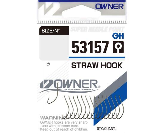 Крючок OWNER Straw Hook №14 15шт, Размер: №14, Количество: 15, фото 