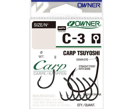 Крючок OWNER Carp Tsuyosni BC №8 8шт, Размер: №8, Количество: 8, фото 
