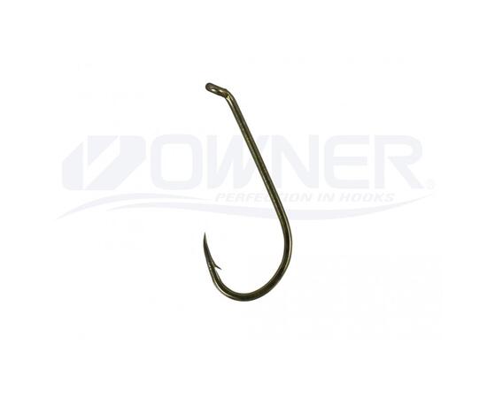 Крючок OWNER Tenkara Down w/eye brown №14 12шт, фото , изображение 3