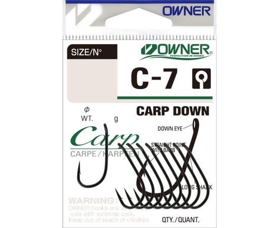 Крючок OWNER Carp Down BC №8 10шт, Размер: №8, Количество: 10, фото 