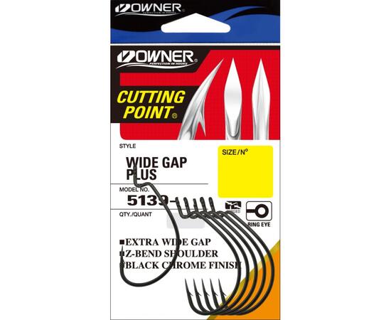 Крючок OWNER Wide Gap Plus BC №1/0 6шт, Размер: №1/0, Количество: 6, фото 