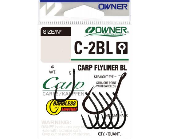 Крючок OWNER Carp Flyliner BL BC №1 5шт, Размер: №1, Количество: 5, фото 