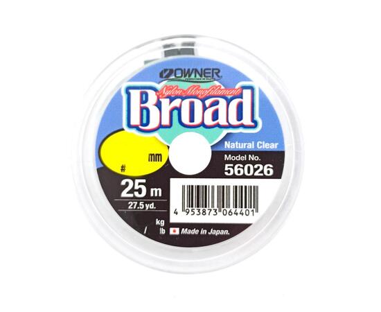 Леска OWNER Broad 25м 0,08мм 0,6кг, Цвет: Natural Clear, Размер: 0.08 мм, фото 